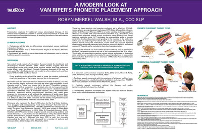 A Modern Look at Van Riper's Phonetic Placement Approach