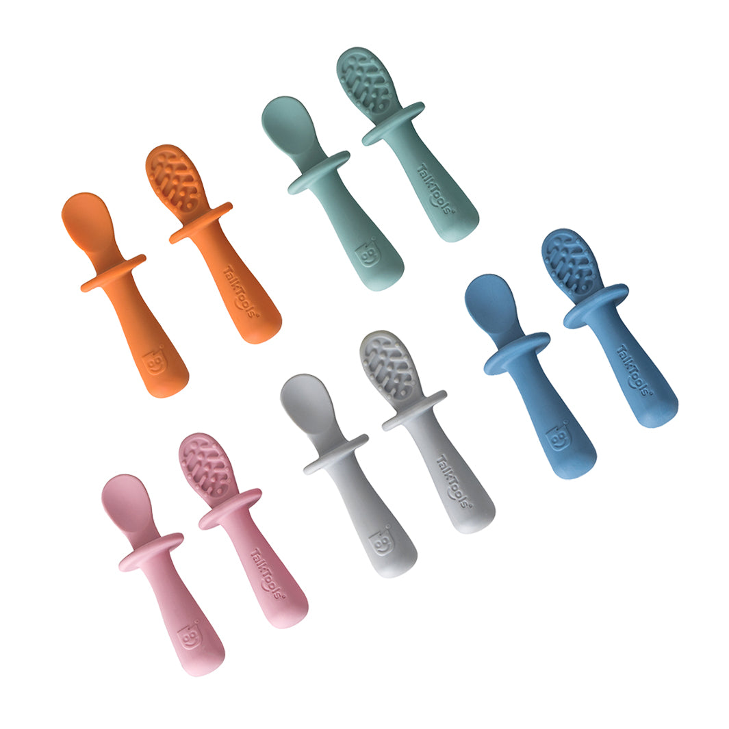 TalkTools Itsy Spoons self-feeding spoon sets in assorted colors