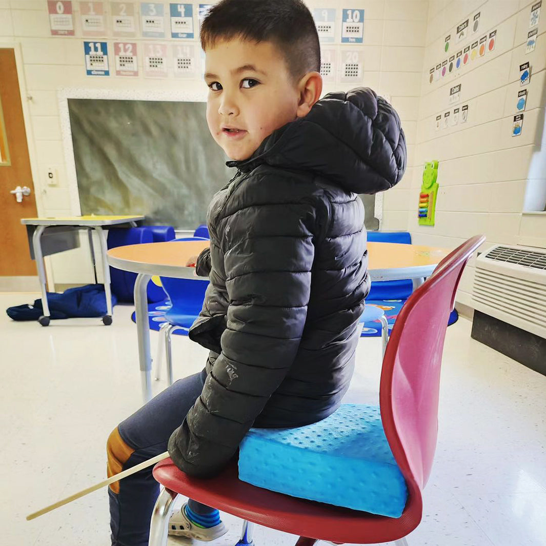 FocusPad Seat Blue Square Vibrating Cushion for Sensory – TalkTools