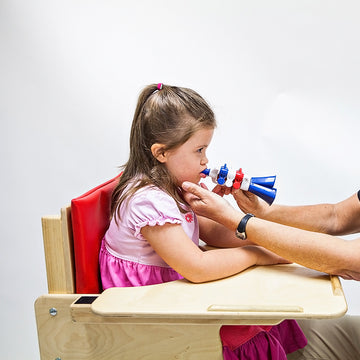 TalkTools Horn Kit Pre-Hierarchy Horn in use