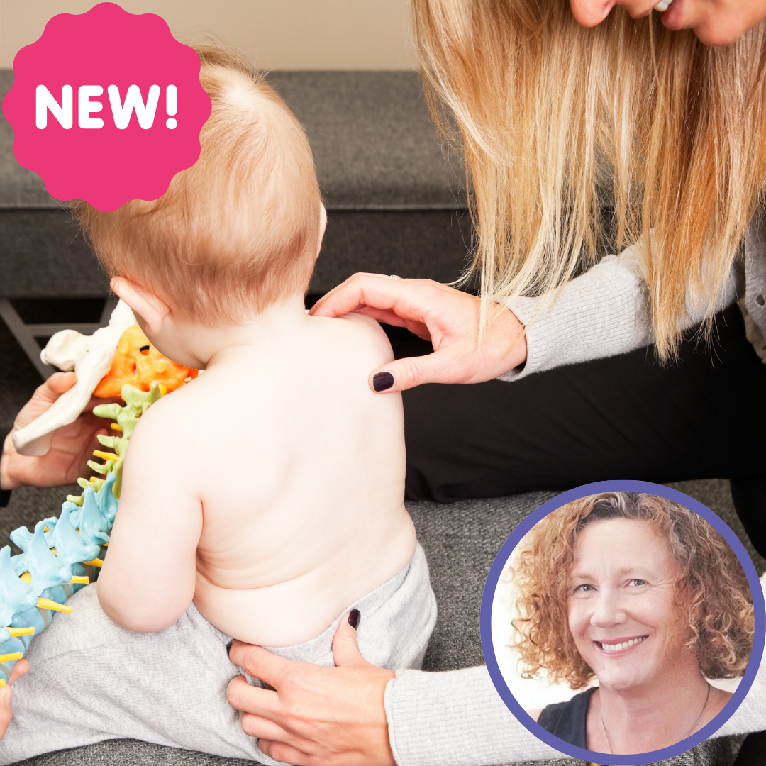 Clinician working with an infant, course on airway growth and development