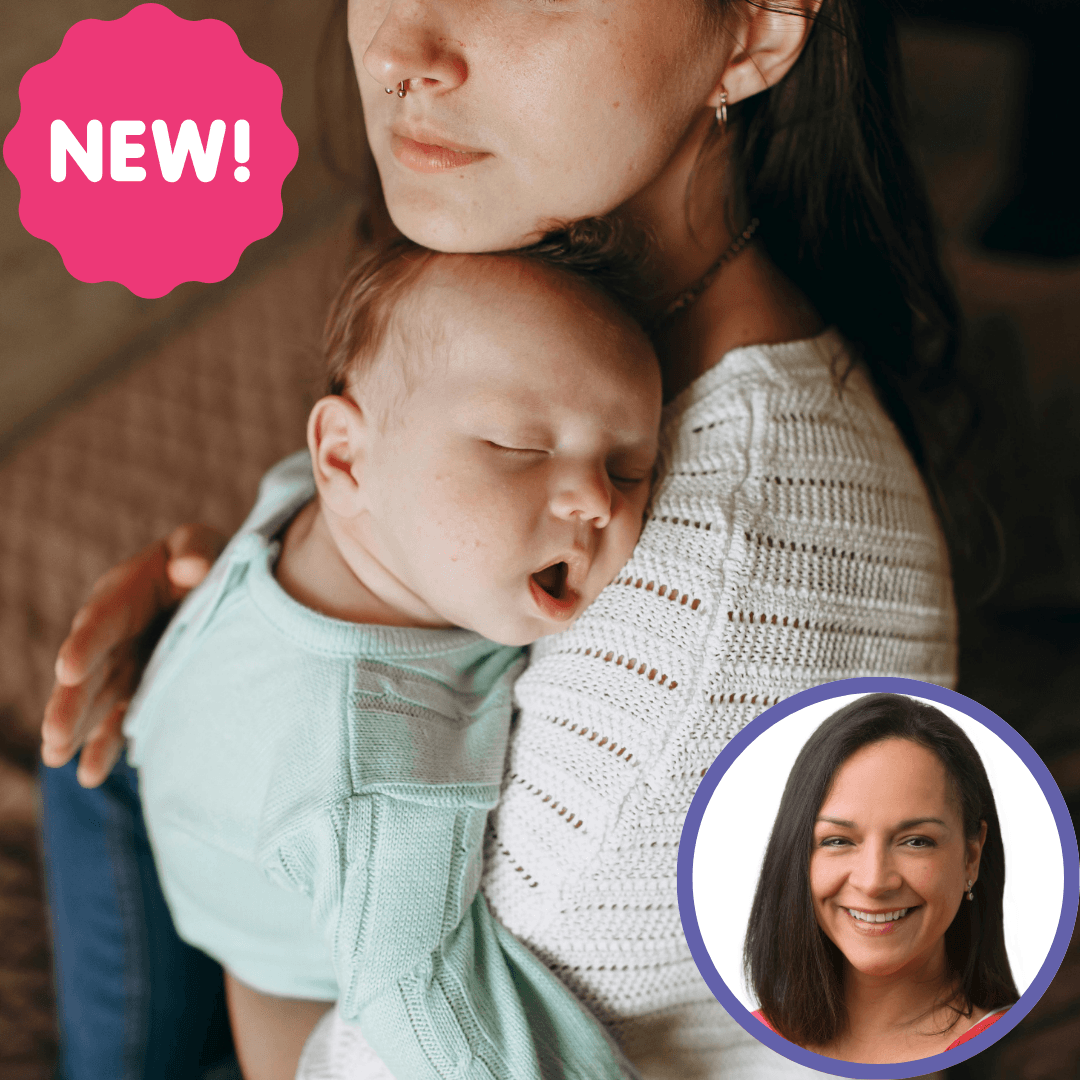 Parent holding a sleeping infant, course on pediatric sleep disordered breathing