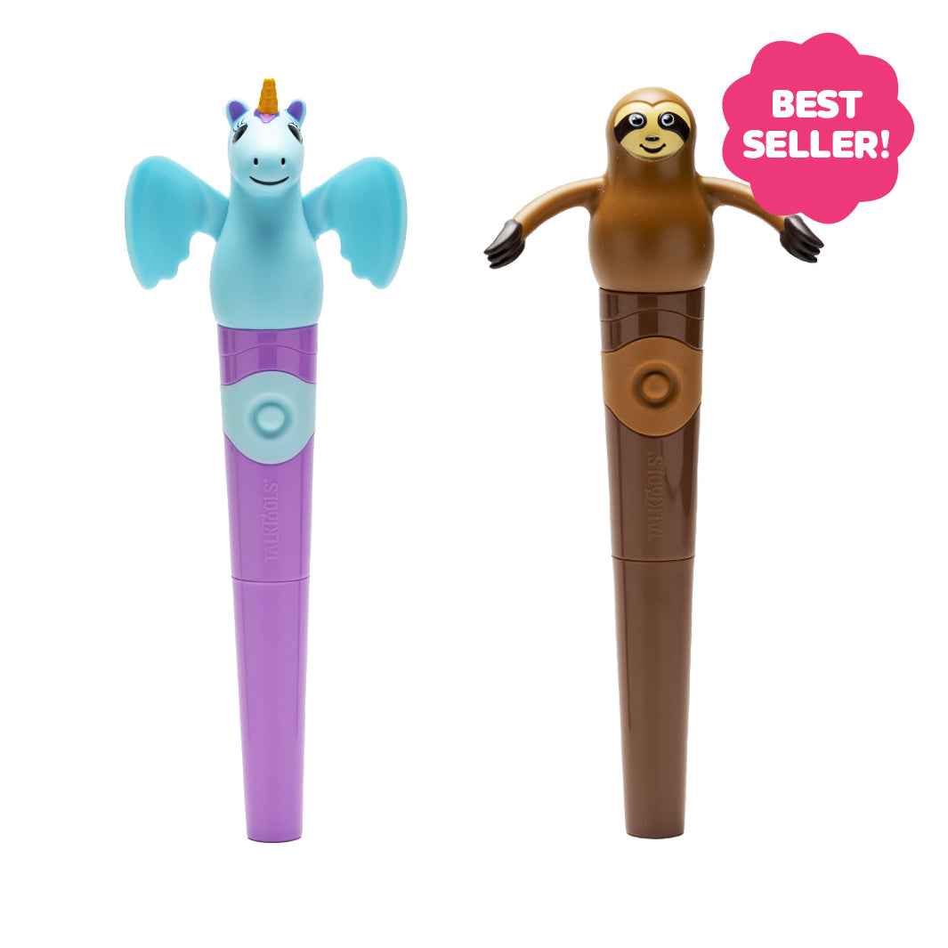 TalkTools Jiggler Unicorn and Sloth vibrating oral motor tools